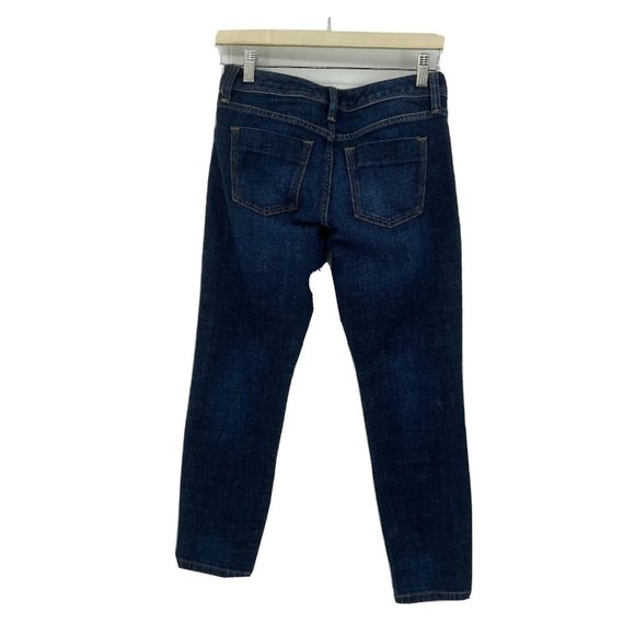 Banana Republic Women Skinny Ankle Jeans Size 25 Short Indigo Dark Wash Mid Rise - Picture 2 of 9